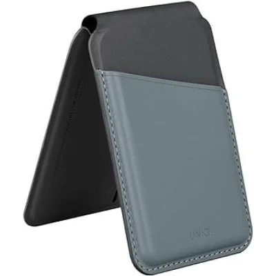 Uniq Lyden Ds Rfid-Blocking Magnetic Card Holder With Stand - Washed Blue (Washed Blue/Black)